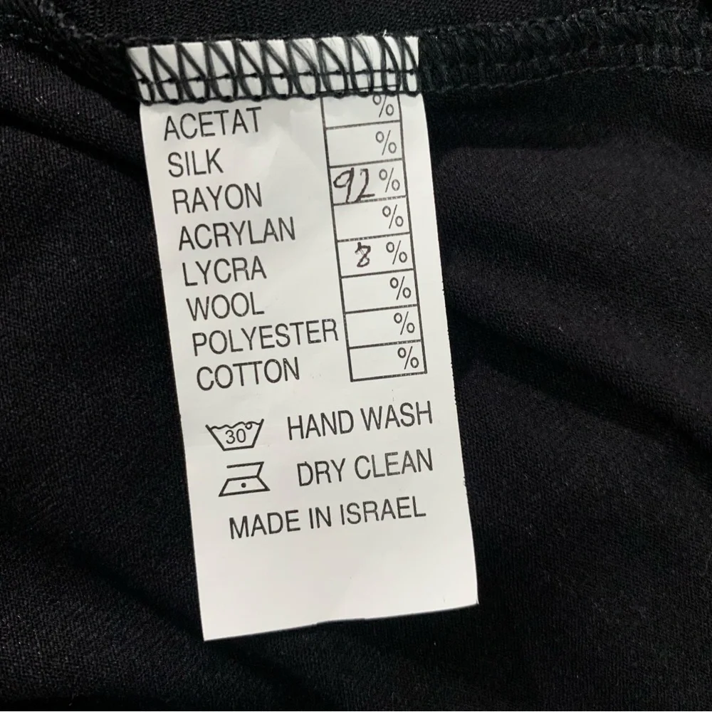 Alembika Top Womens 4 Lagenlook Asymmetrical Seam Oversized Drape Black US XL - Picture 16 of 16